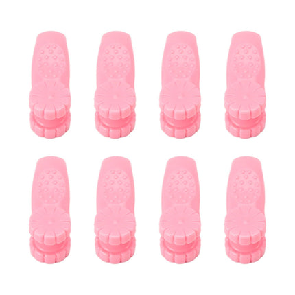 8PCS Hand Pressure Point Tool Plastic Hand Acupressure Clip for Between Thumb and Index Migraine Headache Relief Pink