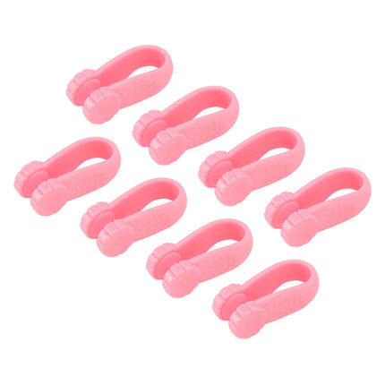 8PCS Hand Pressure Point Tool Plastic Hand Acupressure Clip for Between Thumb and Index Migraine Headache Relief Pink