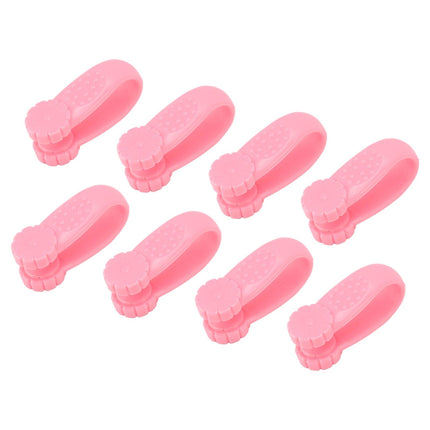 8PCS Hand Pressure Point Tool Plastic Hand Acupressure Clip for Between Thumb and Index Migraine Headache Relief Pink