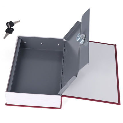 Diversion Book Safe Imitation Books Realistic Stainless Steel Liner Portable Book Safe Storage Box with Key Lock M Red