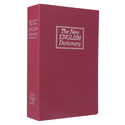 Diversion Book Safe Imitation Books Realistic Stainless Steel Liner Portable Book Safe Storage Box with Key Lock M Red
