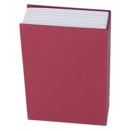 Diversion Book Safe Imitation Books Realistic Stainless Steel Liner Portable Book Safe Storage Box with Key Lock M Red