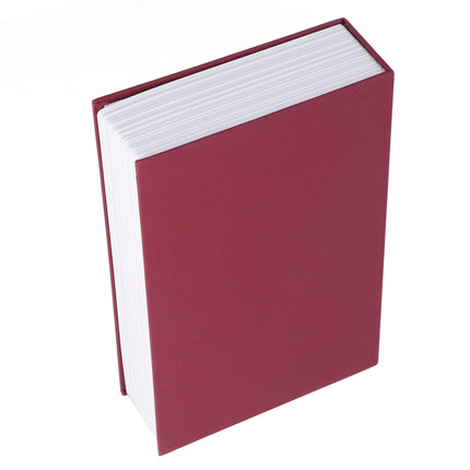 Diversion Book Safe Imitation Books Realistic Stainless Steel Liner Portable Book Safe Storage Box with Key Lock M Red