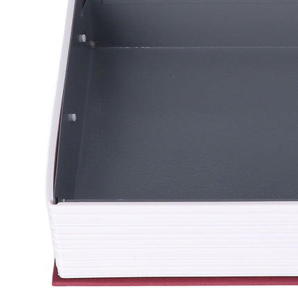 Book Safe Case Simulation Portable Safe Storage Box with Combination Lock for Bank Cards Jewelry Money Red
