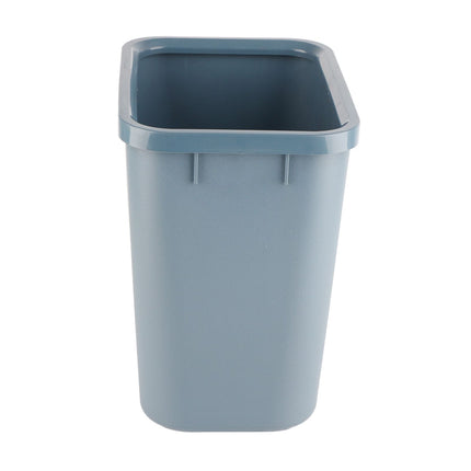 8L Rectangle Waste Bin Thicken Plastic Open Top Trash Can for Kitchen Bathroom Hotel Office Grey