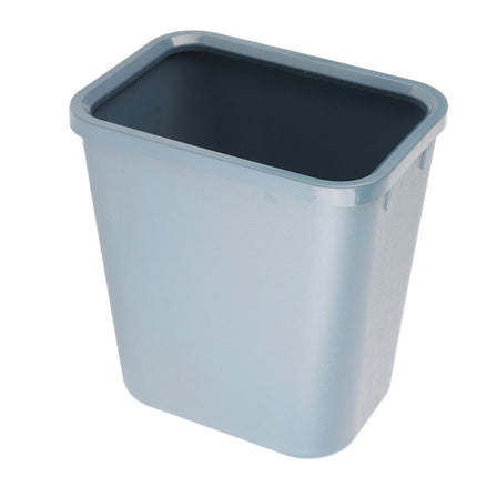 8L Rectangle Waste Bin Thicken Plastic Open Top Trash Can for Kitchen Bathroom Hotel Office Grey