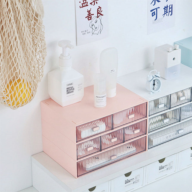 Desktop Drawer Organizer Waterproof Dustproof Plastic DIY Combination Multi Layer Stackable Drawer Storage – product detail