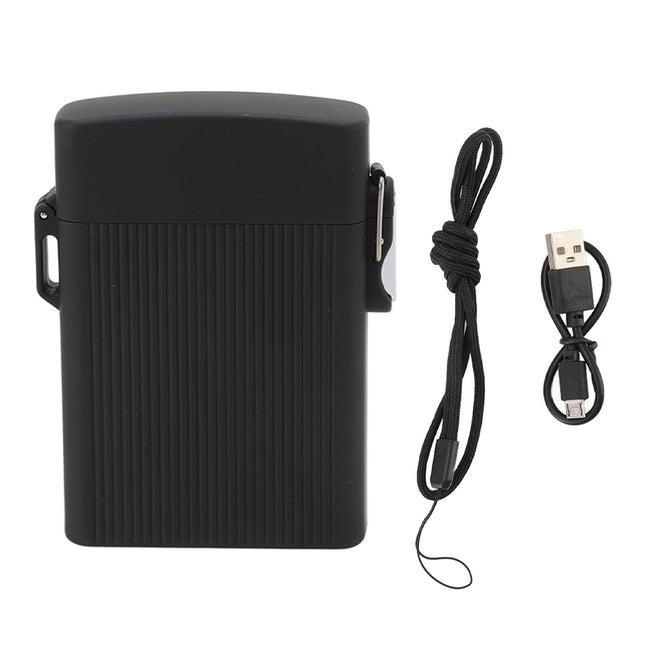 Full Pack 16 Cigarettes Case USB Rechargeable Windproof Flameless Cigarettes Lighter Case Waterproof