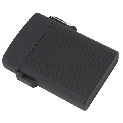 Full Pack 16 Cigarettes Case USB Rechargeable Windproof Flameless Cigarettes Lighter Case Waterproof Cigarette Box with Lanyard Black