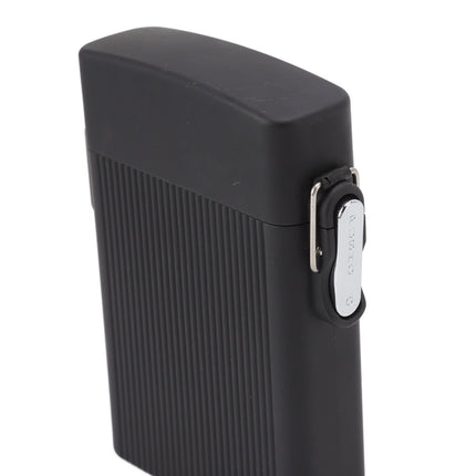Full Pack 16 Cigarettes Case USB Rechargeable Windproof Flameless Cigarettes Lighter Case Waterproof Cigarette Box with Lanyard Black