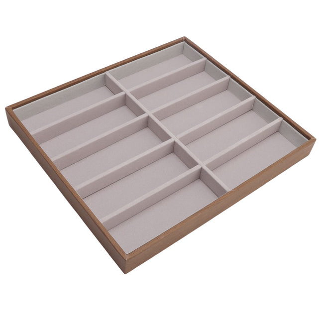 Sunglasses Display Tray PU Wood Grain Sunglasses Storage Case for Home Glasses Store 10 Grids – product detail