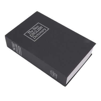 Dictionary Coin Piggy Bank Stainless Steel Realistic Lockable Book Safe Box with Key for Coin Storage Black