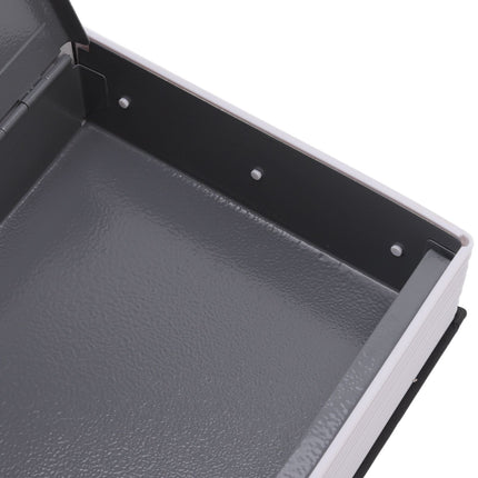 Dictionary Coin Piggy Bank Stainless Steel Realistic Lockable Book Safe Box with Key for Coin Storage Black