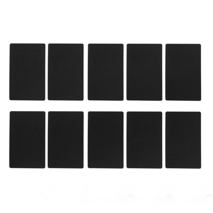 50PCS Business Name Card Laser Engraving Waterproof and Wear Resistant Aluminum Visiting Card for Company Black
