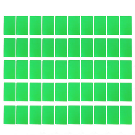 50PCS Business Name Card Laser Engraving Waterproof and Wear Resistant Aluminum Visiting Card for Company Green