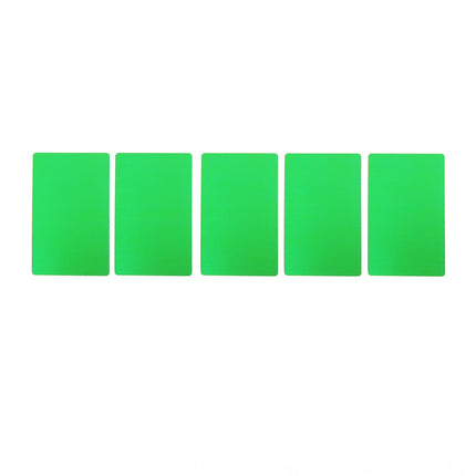 50PCS Business Name Card Laser Engraving Waterproof and Wear Resistant Aluminum Visiting Card for Company Green