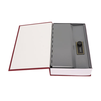 Book Safe Small Diversion Book Safe Storage Lock Box Money Coins Cards Hiding Box with Combination Lock Red