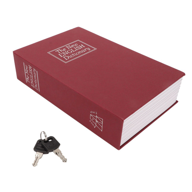 Book Safe Stainless Steel Liner Decorative ABS Material Humanized Design Protective Soft Touch Savings Bank