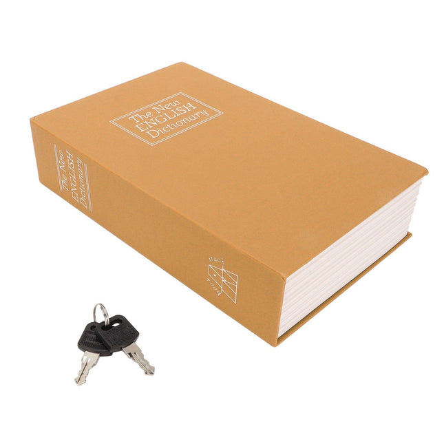 Book Safe Stainless Steel Liner Decorative ABS Material Humanized Design Protective Soft Touch Savings Bank