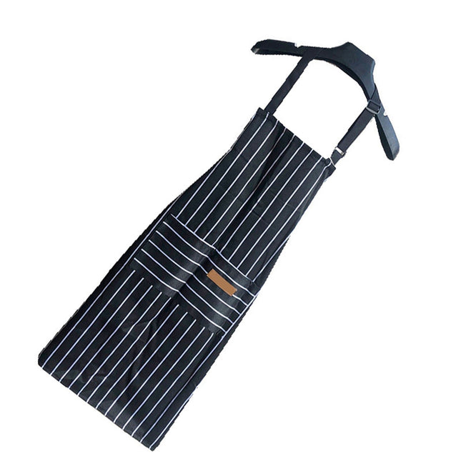 2 Pcs Kitchen Cooking Apron with 2 Pockets Adjustable Bib Chef Apron for Men Women Black Strip – product detail