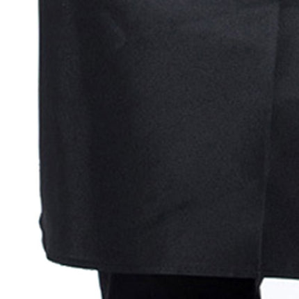 2pcs Chef Waist Apron Soft Moisture Absorbent Breathable Polyester Men's Half Apron with Pockets for Hotel Restaurant Bar Black