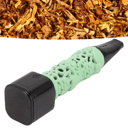 Cigarette Holder Large Capacity Temperature Change Color Rechargeable Ashless Cigarette Holder with Cigarette Lighter Green