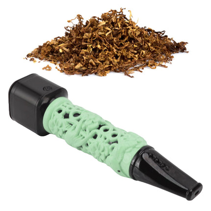 Cigarette Holder Large Capacity Temperature Change Color Rechargeable Ashless Cigarette Holder with Cigarette Lighter Green