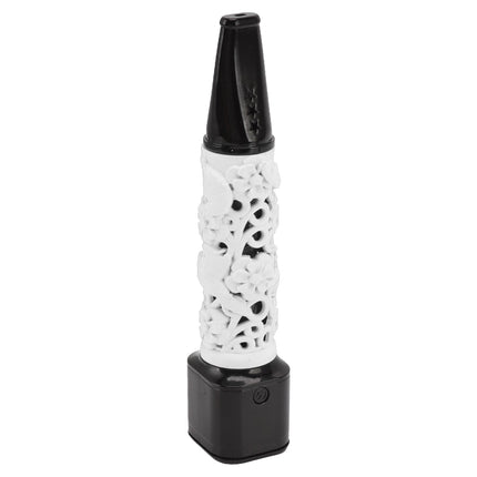 Cigarette Holder Large Capacity Temperature Change Color Rechargeable Ashless Cigarette Holder with Cigarette Lighter White