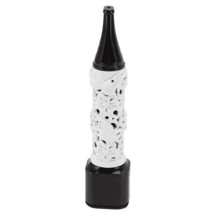 Cigarette Holder Large Capacity Temperature Change Color Rechargeable Ashless Cigarette Holder with Cigarette Lighter White