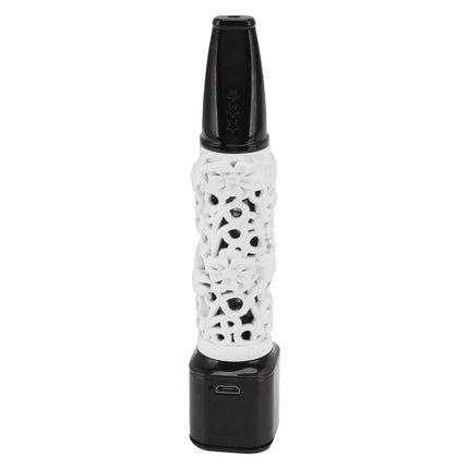 Cigarette Holder Large Capacity Temperature Change Color Rechargeable Ashless Cigarette Holder with Cigarette Lighter White