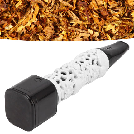 Cigarette Holder Large Capacity Temperature Change Color Rechargeable Ashless Cigarette Holder with Cigarette Lighter White
