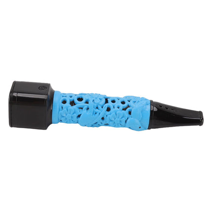 Cigarette Holder Large Capacity Temperature Change Color Rechargeable Ashless Cigarette Holder with Cigarette Lighter Blue