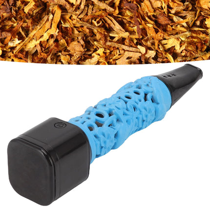 Cigarette Holder Large Capacity Temperature Change Color Rechargeable Ashless Cigarette Holder with Cigarette Lighter Blue
