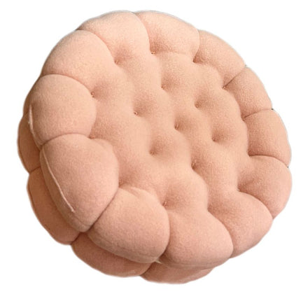 Cookie Cushion Cute Soft Breathable PP Cotton Filling Seating Cushion for Dormitory Bedroom Bedside 450g Strawberry Pink