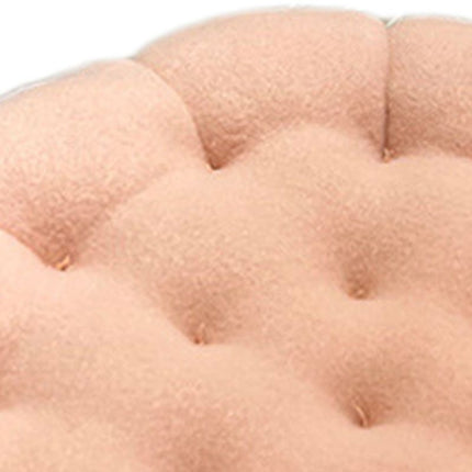 Cookie Cushion Cute Soft Breathable PP Cotton Filling Seating Cushion for Dormitory Bedroom Bedside 450g Strawberry Pink
