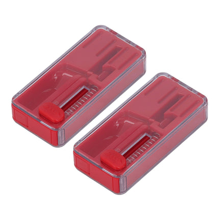 2PCS Cigarette Explosion Beads Pushers Peppermint Cigarette Bursting Beads Pusher Box DIY Smoking Tools Red