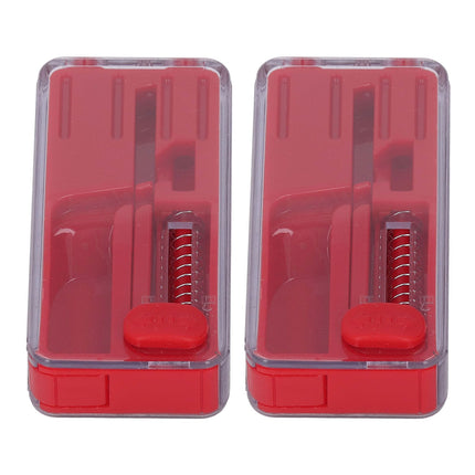 2PCS Cigarette Explosion Beads Pushers Peppermint Cigarette Bursting Beads Pusher Box DIY Smoking Tools Red