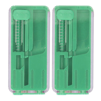 2PCS Cigarette Explosion Beads Pushers Peppermint Cigarette Bursting Beads Pusher Box DIY Smoking Tools Green