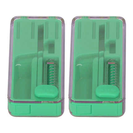 2PCS Cigarette Explosion Beads Pushers Peppermint Cigarette Bursting Beads Pusher Box DIY Smoking Tools Green