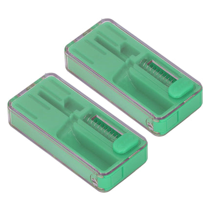 2PCS Cigarette Explosion Beads Pushers Peppermint Cigarette Bursting Beads Pusher Box DIY Smoking Tools Green