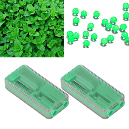 2PCS Cigarette Explosion Beads Pushers Peppermint Cigarette Bursting Beads Pusher Box DIY Smoking Tools Green