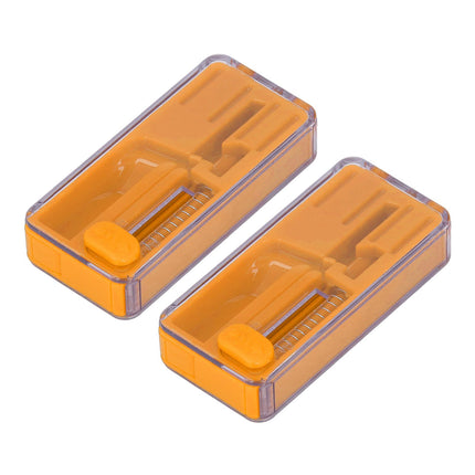 2PCS Cigarette Explosion Beads Pushers Peppermint Cigarette Bursting Beads Pusher Box DIY Smoking Tools Orange