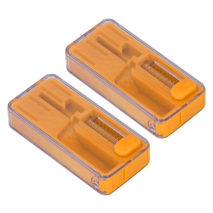 2PCS Cigarette Explosion Beads Pushers Peppermint Cigarette Bursting Beads Pusher Box DIY Smoking Tools Orange