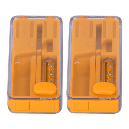 2PCS Cigarette Explosion Beads Pushers Peppermint Cigarette Bursting Beads Pusher Box DIY Smoking Tools Orange