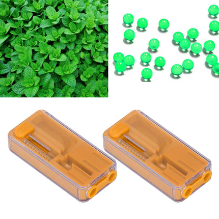 2PCS Cigarette Explosion Beads Pushers Peppermint Cigarette Bursting Beads Pusher Box DIY Smoking Tools Orange
