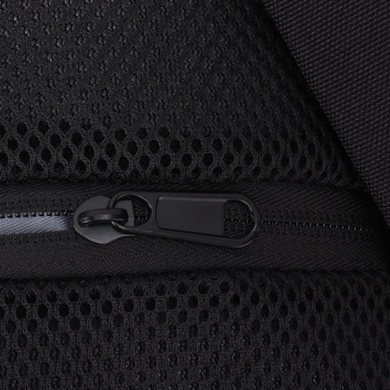 Shoulder Backpack Breathable Large Capacity Lockable Zipper Oxford Cloth Portable Sling Bag for Women Men Black