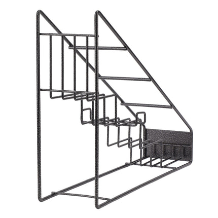Wire Bottle Holder 4 Compartments Stainless Steel Syrup Bottle Holder Stable Coffee Spice Rack Shelf for Kitchen
