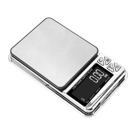 Home Digital Kitchen Scale 200g/0.01g‑1500g/0.1 High Accuracy USB Rechargeable Stainless Steel Jewelry Scale for Food