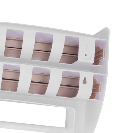 Cling Film Holder Wall Mount Multifunctional Cling Film Cutter with Screws for Kitchen Khaki