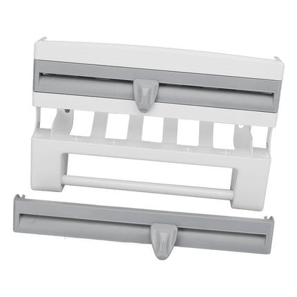 Cling Film Holder Wall Mount Multifunctional Cling Film Cutter with Screws for Kitchen Grey Blue